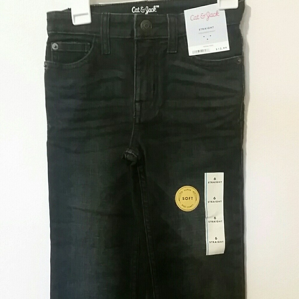 Cat & Jack Straight Leg Girls 6 Dark Blue.